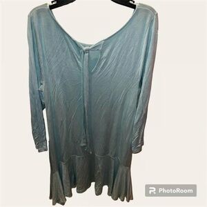 Elegant Light Blue Long Sleeve Dress